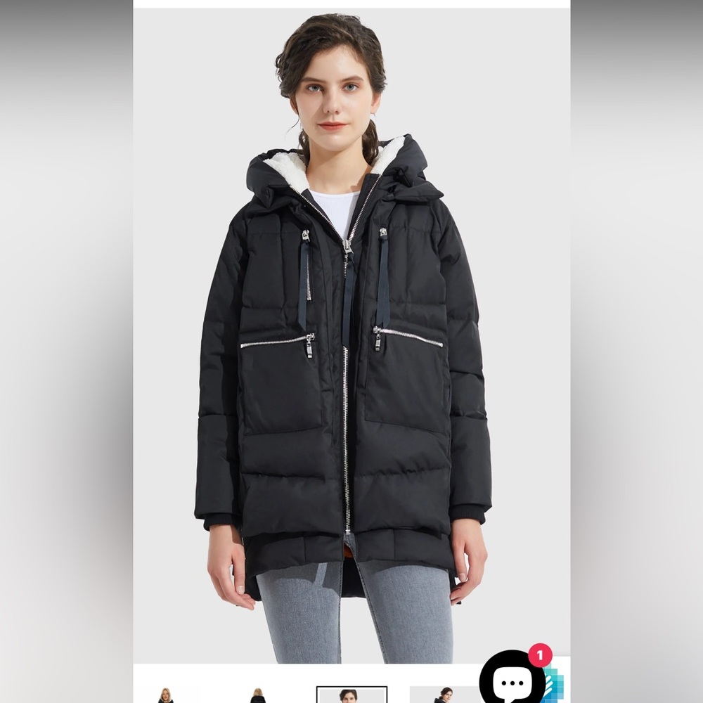 Orolay Classics Women's Thickened Down Jacket- size small in black. Like new!